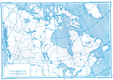 Canada 2 Sided Laminated Ledger Size Map