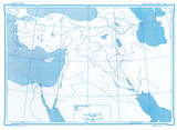 Middle East & India 2 Sided Laminated Ledger Size Map