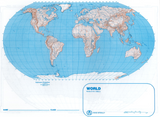 World 2 Sided PAPER Ledger Size Map-50 pack