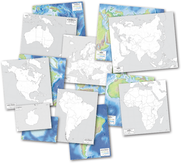Continents Map Set