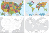 Color Labeled/Outline Maps