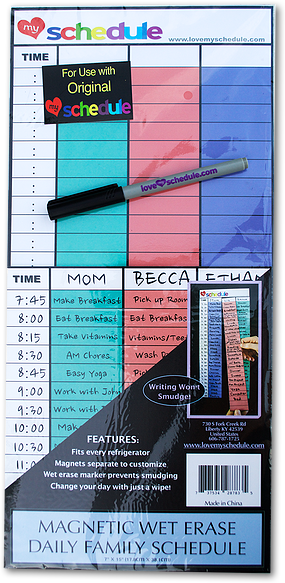 Love My Schedule - Magnetic Wet Erase Charts